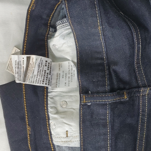 Levi's Denizen  black denim jeans sz36x30 - Picture 4 of 4